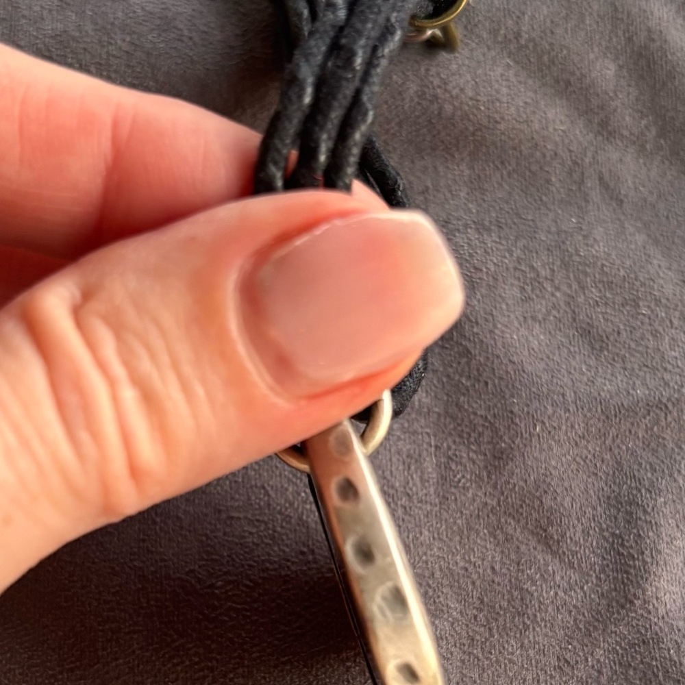 N1893 Retired Silpada Bamboo, Brass & Silver Necklace - Picture 6 of 8